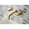 Kingston Brass KS8127DL Concord 2-Handle Wall Mount Bathroom Faucet, Brushed Brass KS8127DL - alternate 5